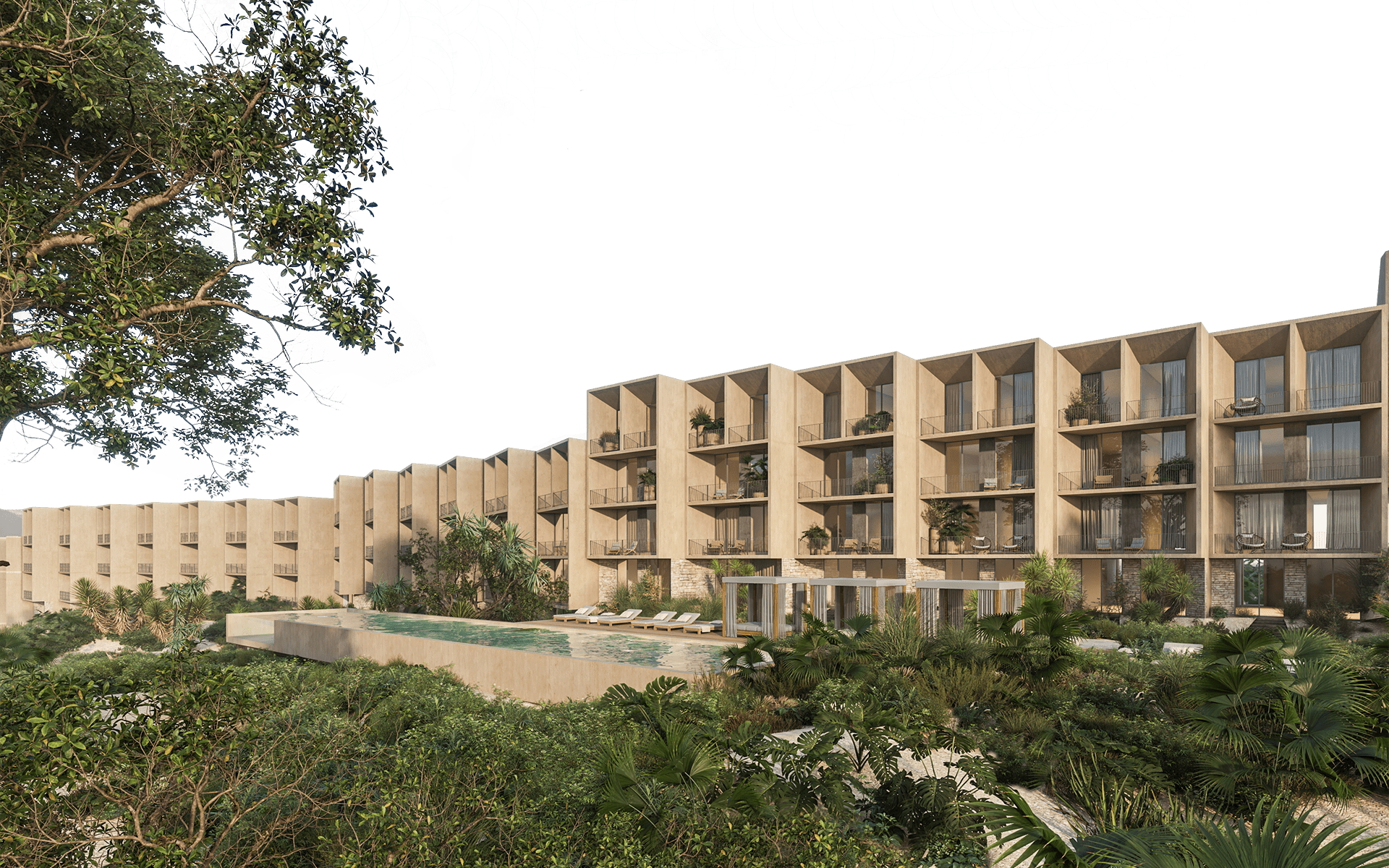 Departamentos vista interior en San José del Cabo